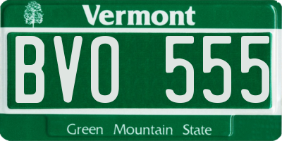VT license plate BVO555