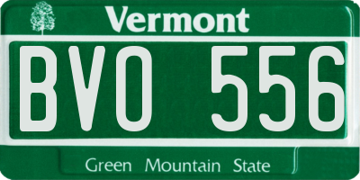 VT license plate BVO556