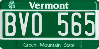VT license plate BVO565