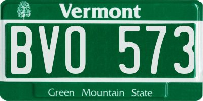 VT license plate BVO573