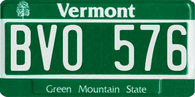 VT license plate BVO576