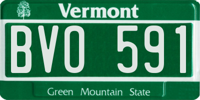 VT license plate BVO591