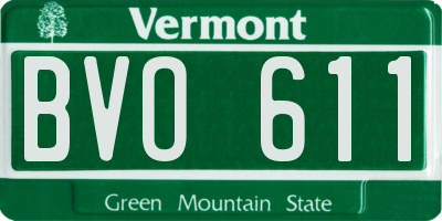 VT license plate BVO611