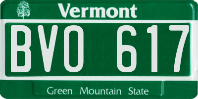 VT license plate BVO617