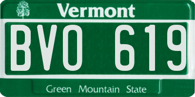 VT license plate BVO619