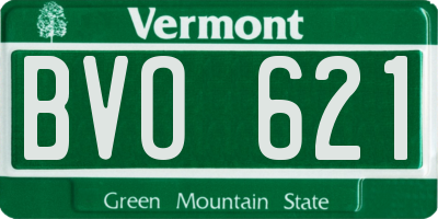 VT license plate BVO621