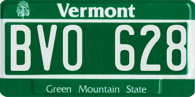 VT license plate BVO628