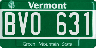 VT license plate BVO631