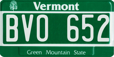 VT license plate BVO652