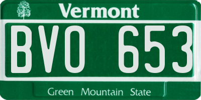 VT license plate BVO653