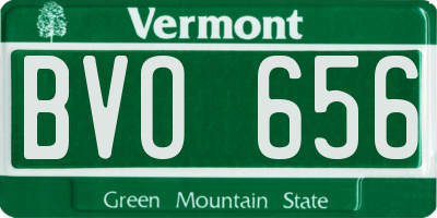 VT license plate BVO656