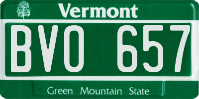VT license plate BVO657