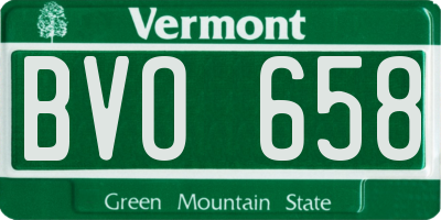 VT license plate BVO658