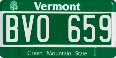 VT license plate BVO659