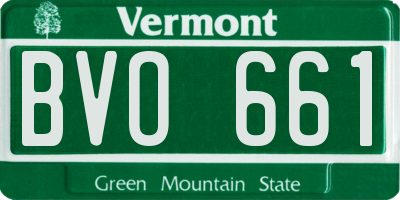 VT license plate BVO661