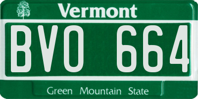 VT license plate BVO664