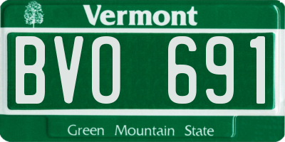 VT license plate BVO691
