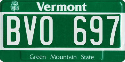 VT license plate BVO697