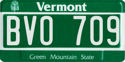 VT license plate BVO709