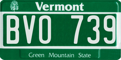 VT license plate BVO739