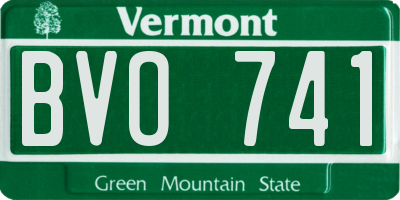 VT license plate BVO741