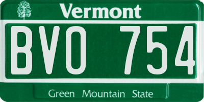 VT license plate BVO754