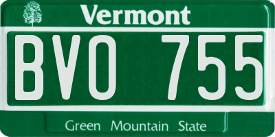 VT license plate BVO755