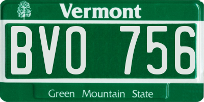 VT license plate BVO756