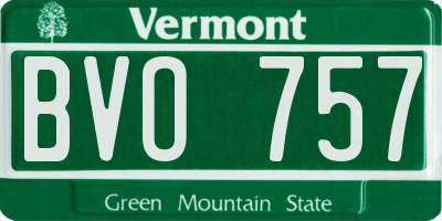 VT license plate BVO757