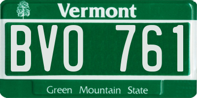 VT license plate BVO761