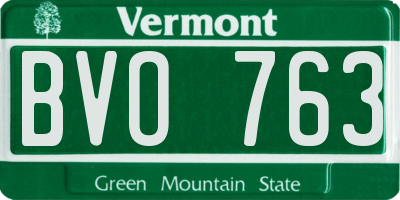 VT license plate BVO763
