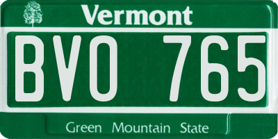 VT license plate BVO765