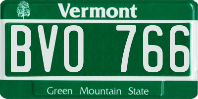 VT license plate BVO766