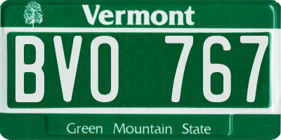 VT license plate BVO767
