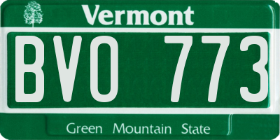 VT license plate BVO773