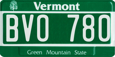 VT license plate BVO780