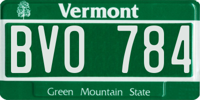 VT license plate BVO784