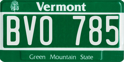 VT license plate BVO785