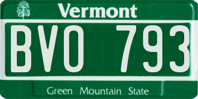 VT license plate BVO793