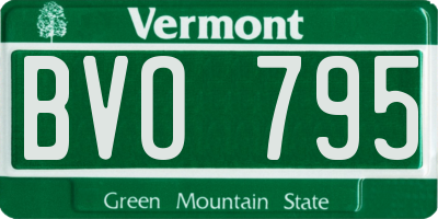 VT license plate BVO795