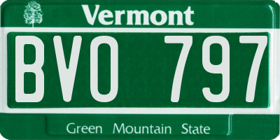 VT license plate BVO797