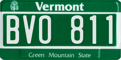 VT license plate BVO811