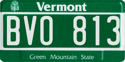 VT license plate BVO813