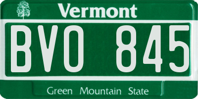 VT license plate BVO845