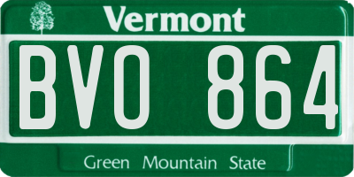 VT license plate BVO864
