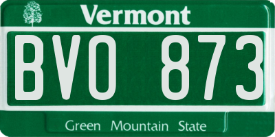 VT license plate BVO873