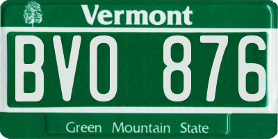 VT license plate BVO876
