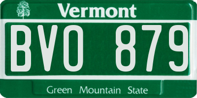 VT license plate BVO879
