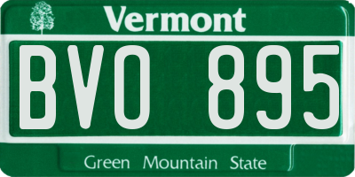 VT license plate BVO895