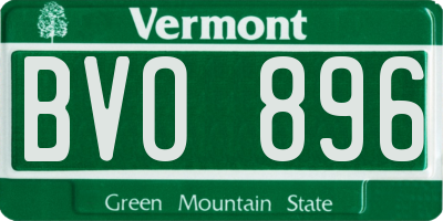 VT license plate BVO896